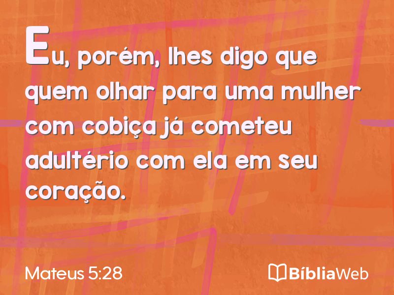 Mateus 5:28 em imagem para compartilhar