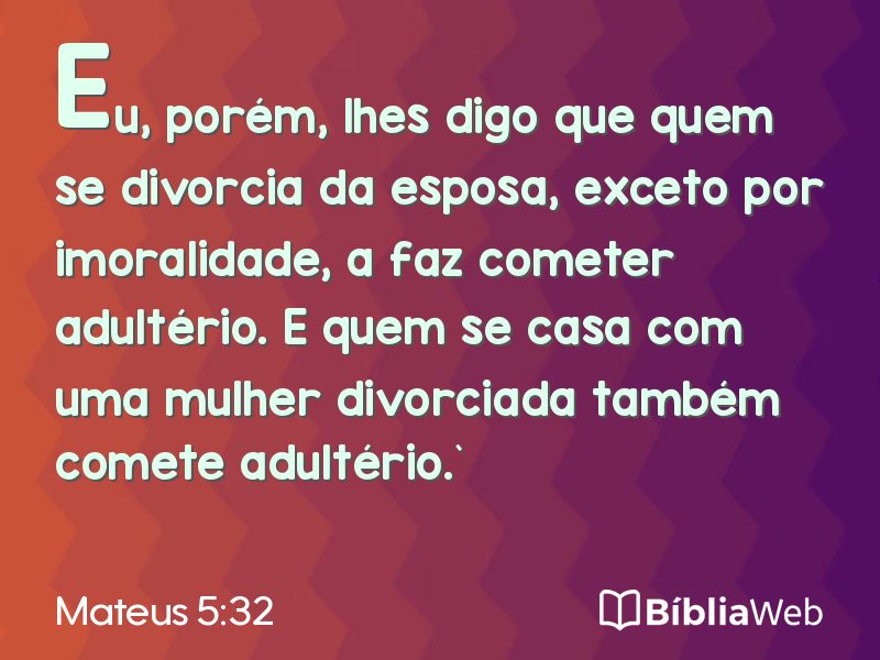 Mateus 5:32 em imagem para compartilhar