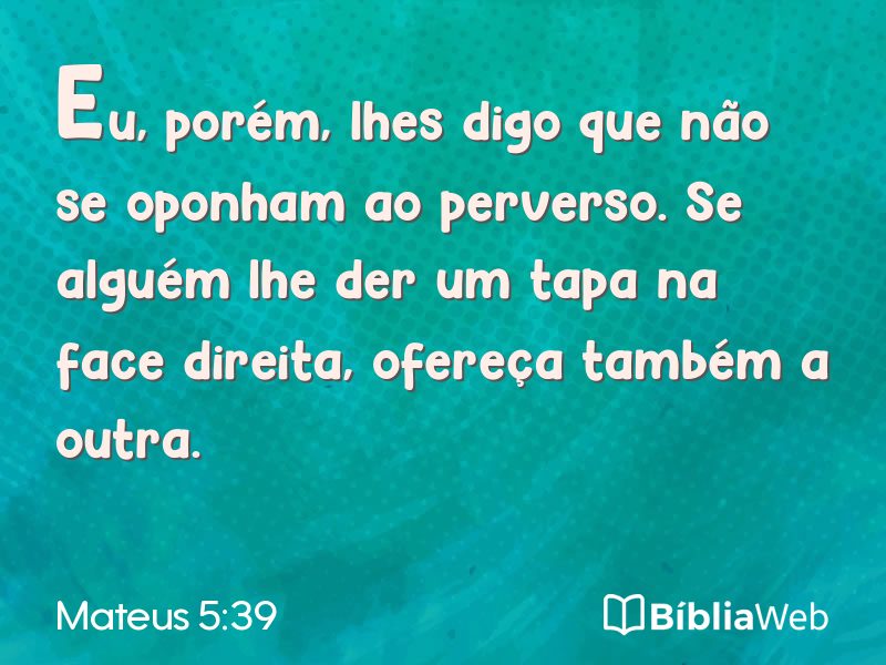 Mateus 5:39 em imagem para compartilhar