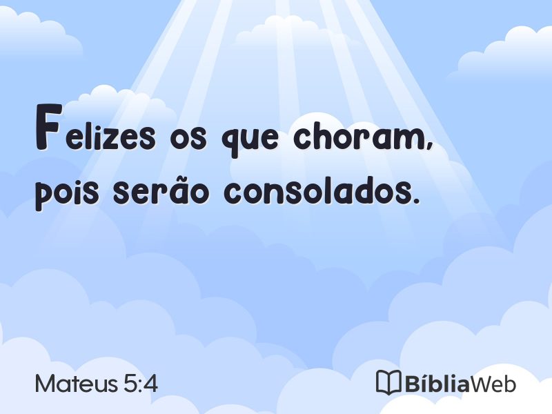 Mateus 5:4 em imagem para compartilhar