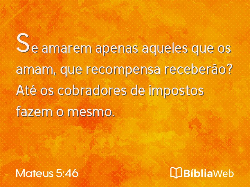 Mateus 5:46 em imagem para compartilhar