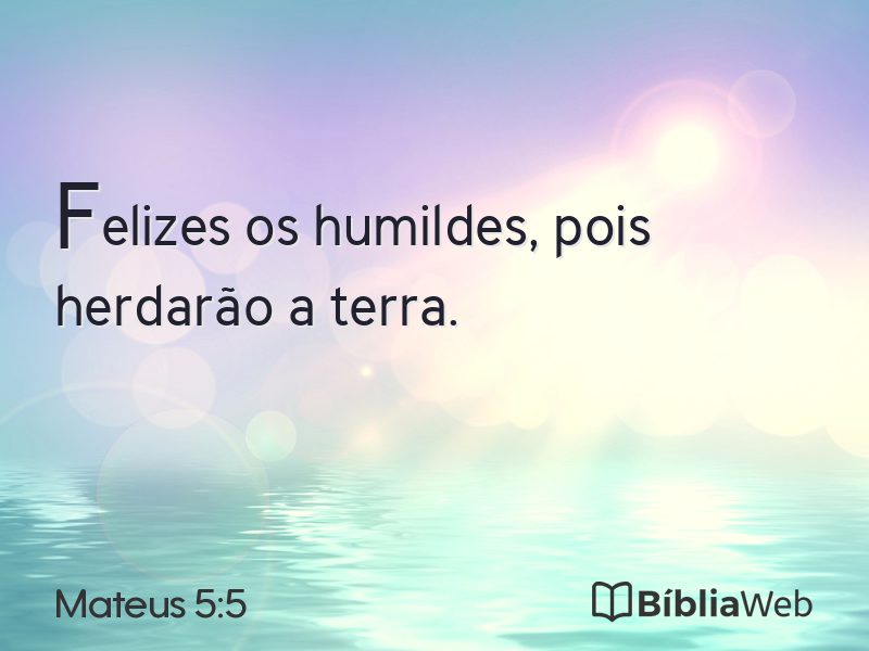 Mateus 5:5 em imagem para compartilhar