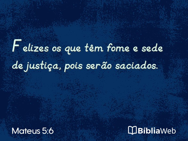Mateus 5:6 em imagem para compartilhar