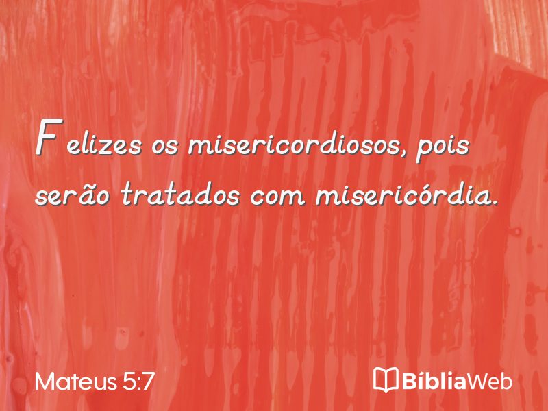 Mateus 5:7 em imagem para compartilhar