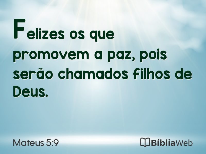 Mateus 5:9 em imagem para compartilhar