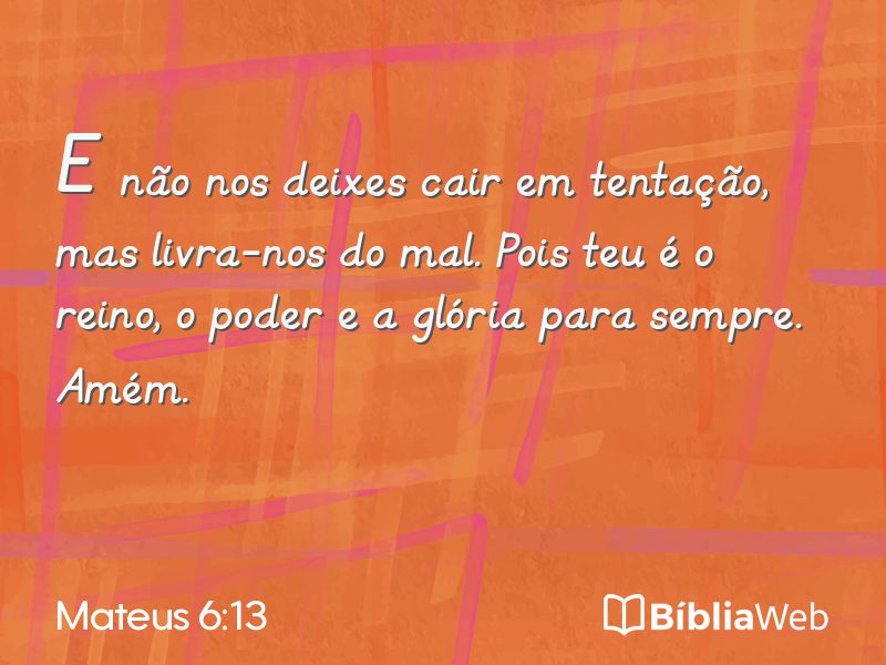 Mateus 6:13 em imagem para compartilhar