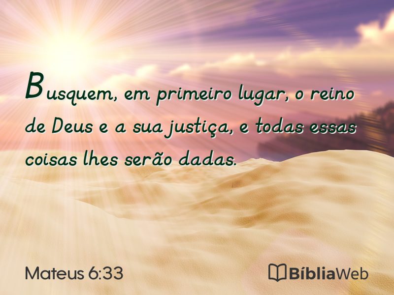 Mateus 6:33 em imagem para compartilhar