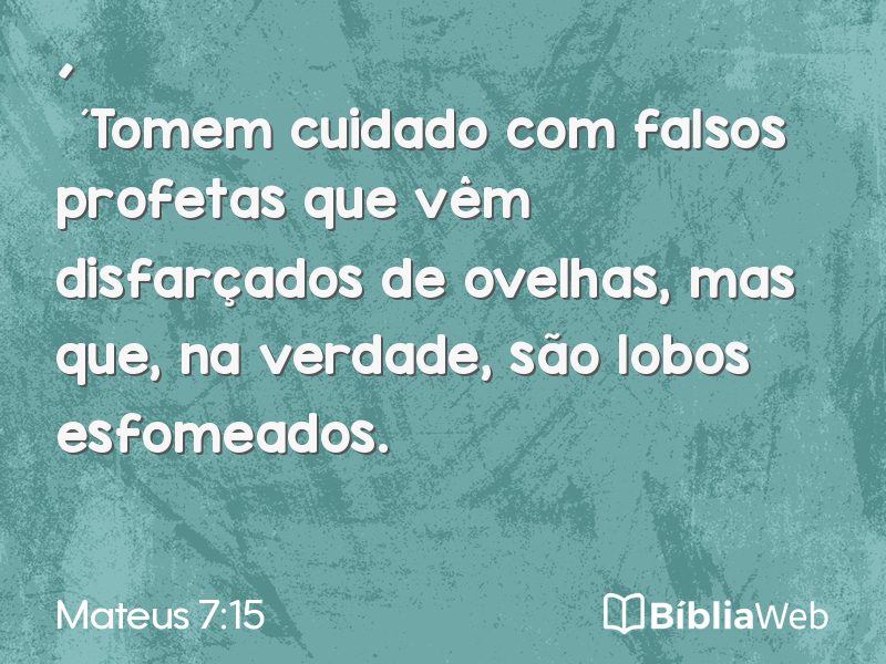 Mateus 7:15 em imagem para compartilhar