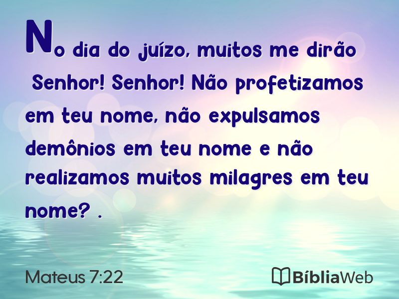 Mateus 7:22 em imagem para compartilhar
