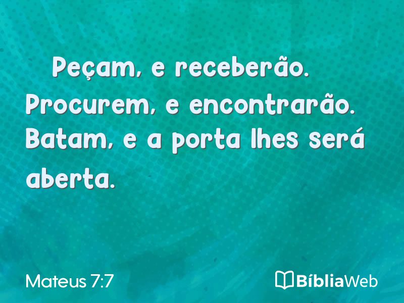 Mateus 7:7 em imagem para compartilhar