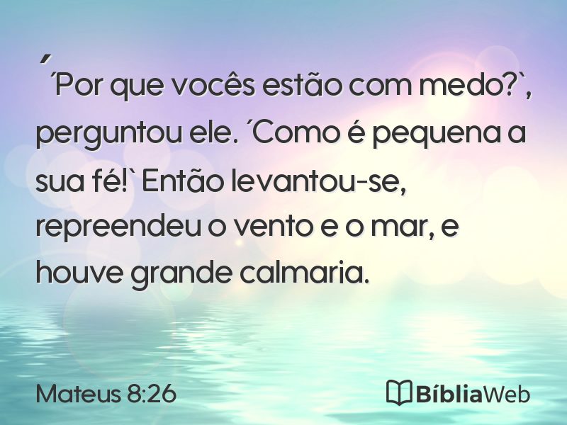 Mateus 8:26 em imagem para compartilhar