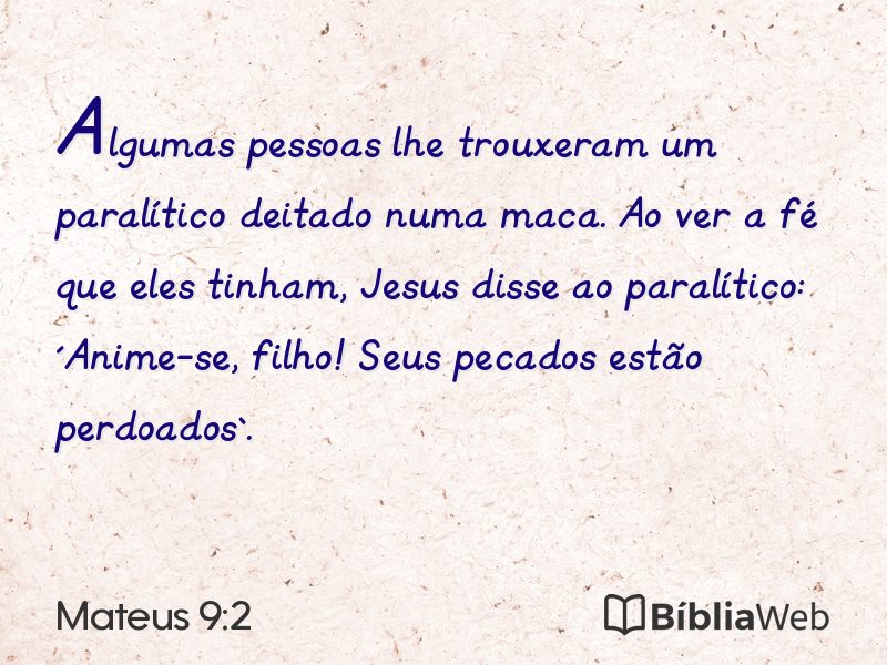Mateus 9:2 em imagem para compartilhar