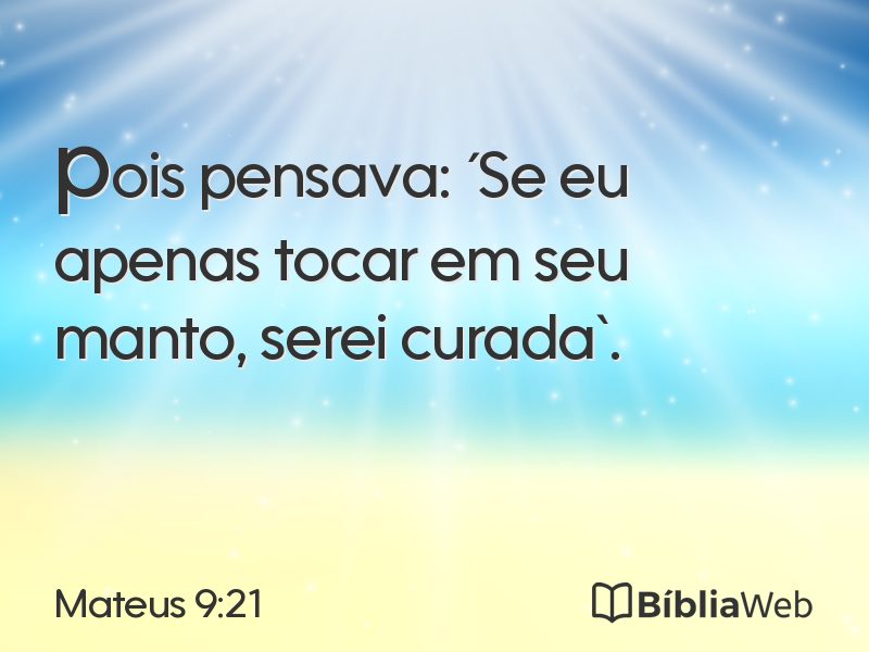 Mateus 9:21 em imagem para compartilhar