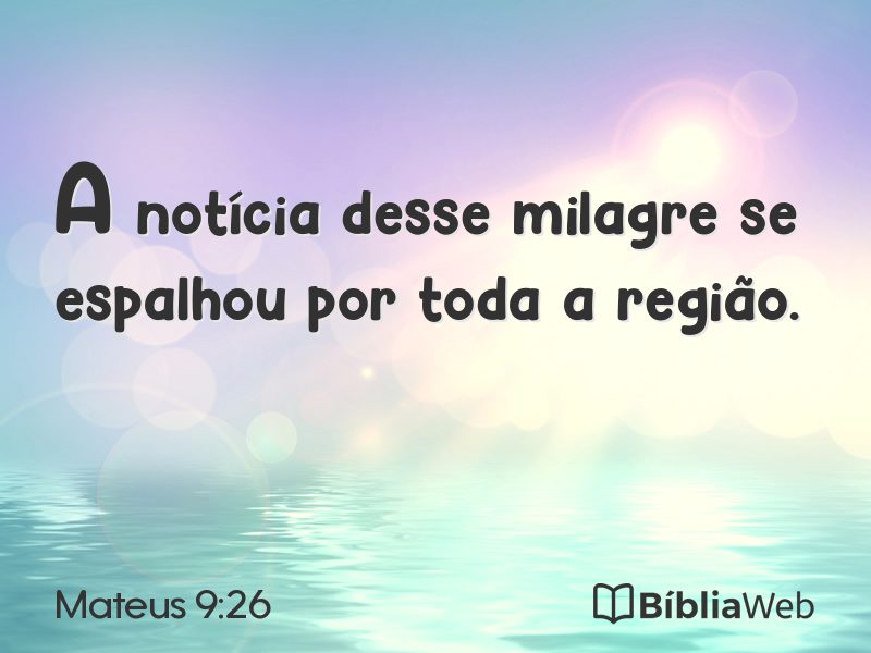 Mateus 9:26 em imagem para compartilhar