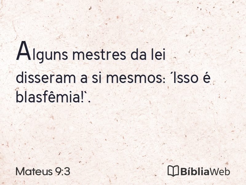 Mateus 9:3 em imagem para compartilhar
