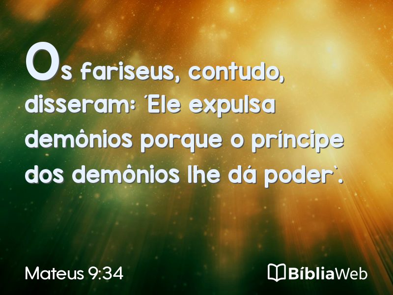 Mateus 9:34 em imagem para compartilhar