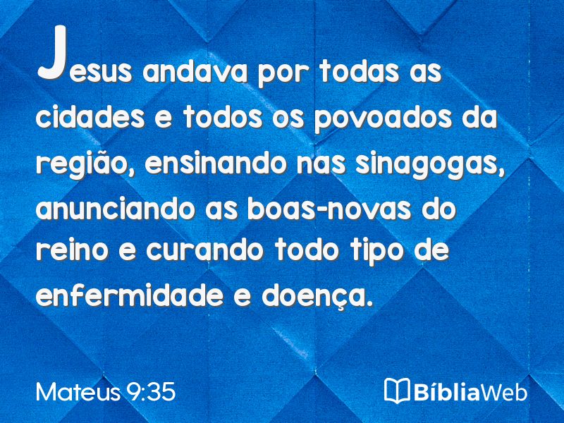 Mateus 9:35 em imagem para compartilhar