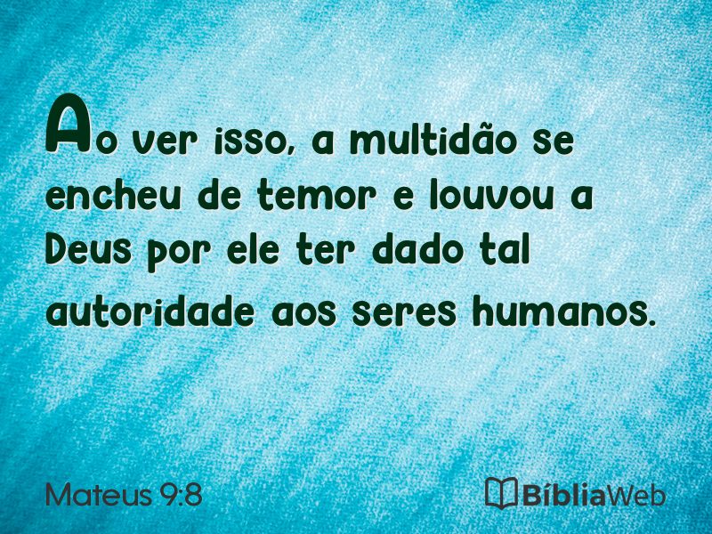 Mateus 9:8 em imagem para compartilhar