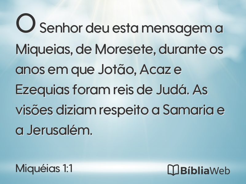 Miquéias 1:1 em imagem para compartilhar