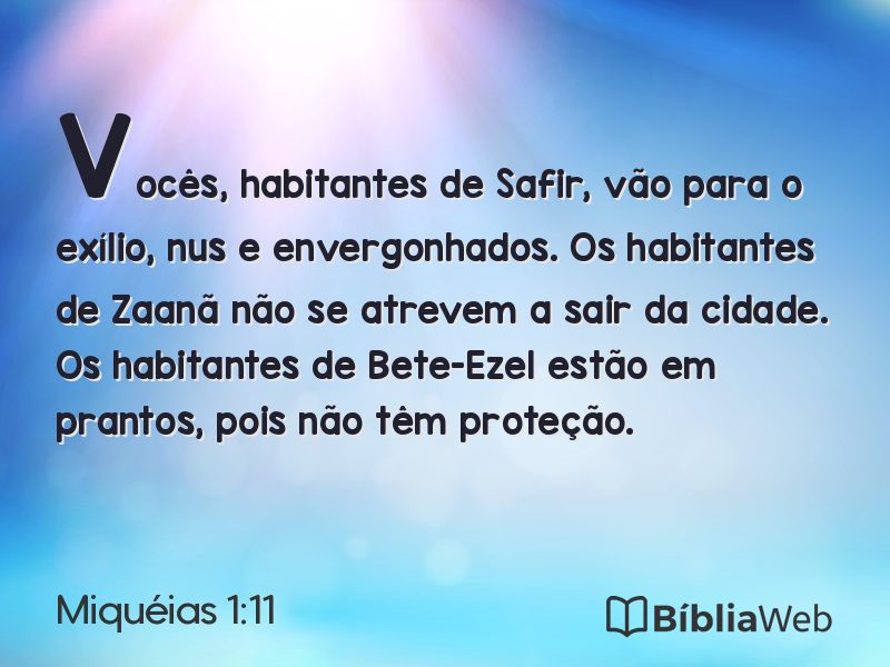 Miquéias 1:11 em imagem para compartilhar