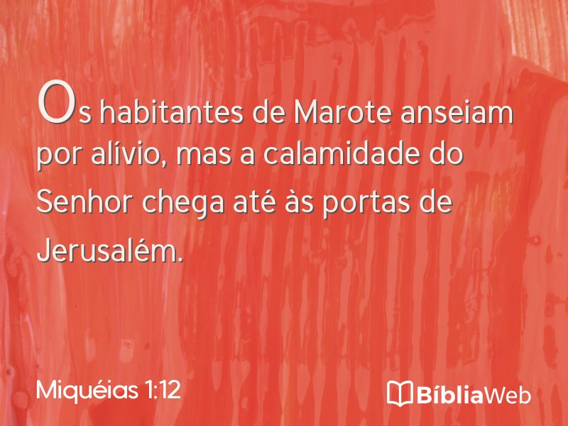 Miquéias 1:12 em imagem para compartilhar