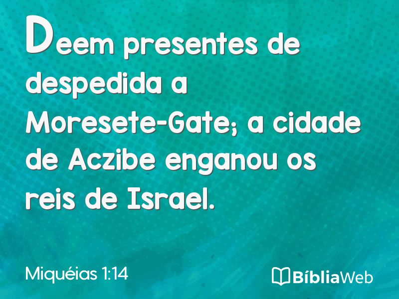 Miquéias 1:14 em imagem para compartilhar