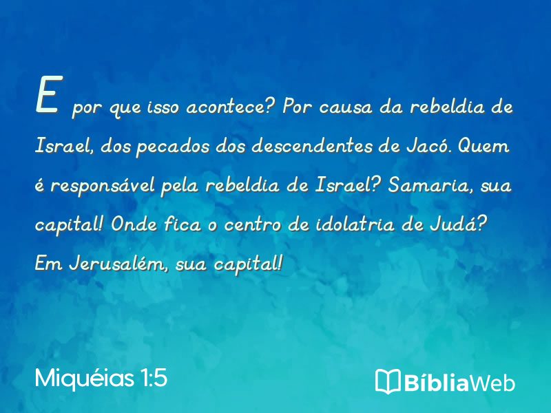 Miquéias 1:5 em imagem para compartilhar