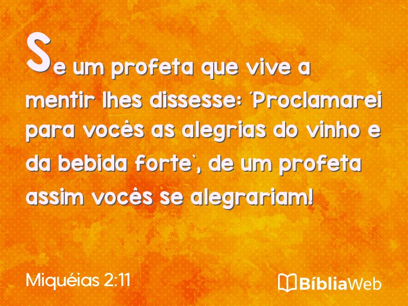 Miquéias 2:11 em imagem para compartilhar
