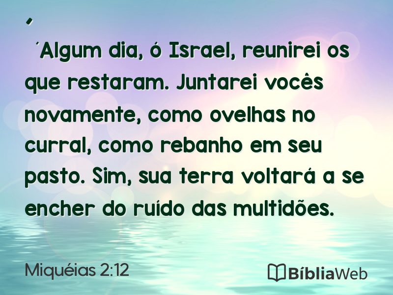 Miquéias 2:12 em imagem para compartilhar
