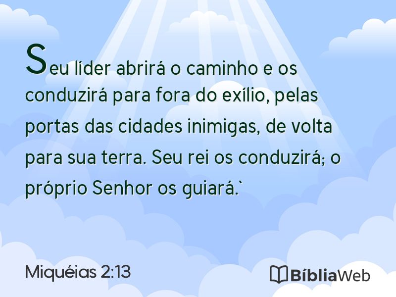 Miquéias 2:13 em imagem para compartilhar