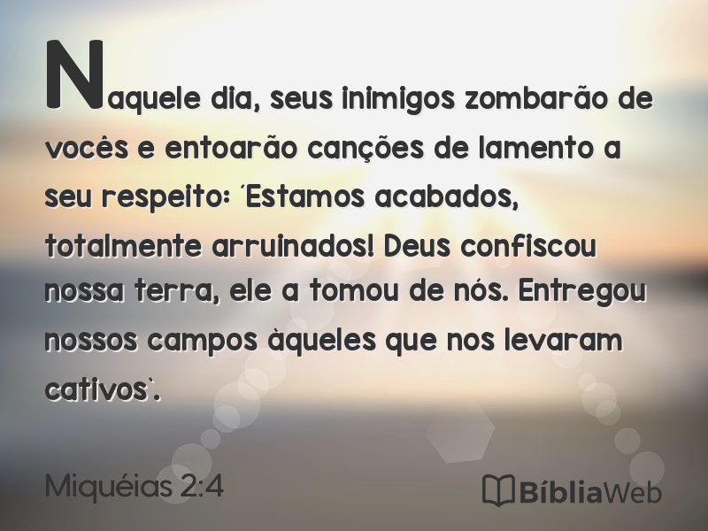 Miquéias 2:4 em imagem para compartilhar