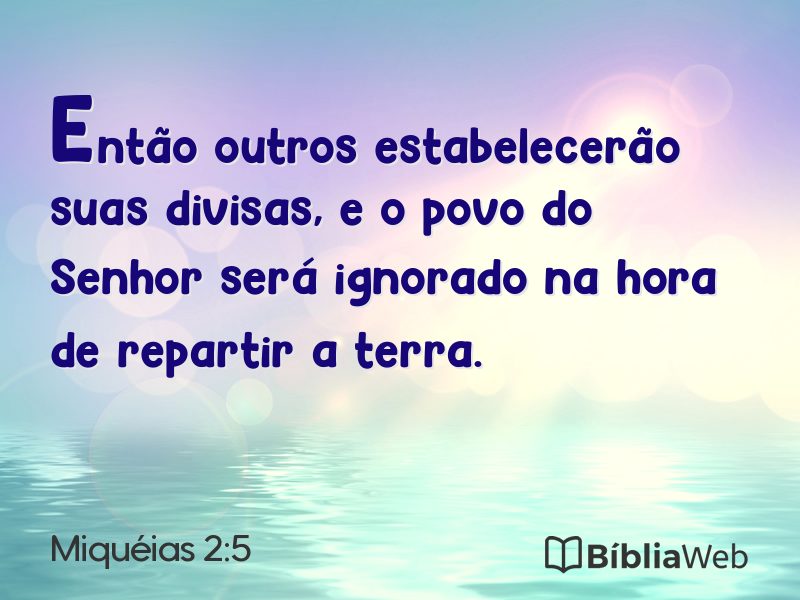 Miquéias 2:5 em imagem para compartilhar