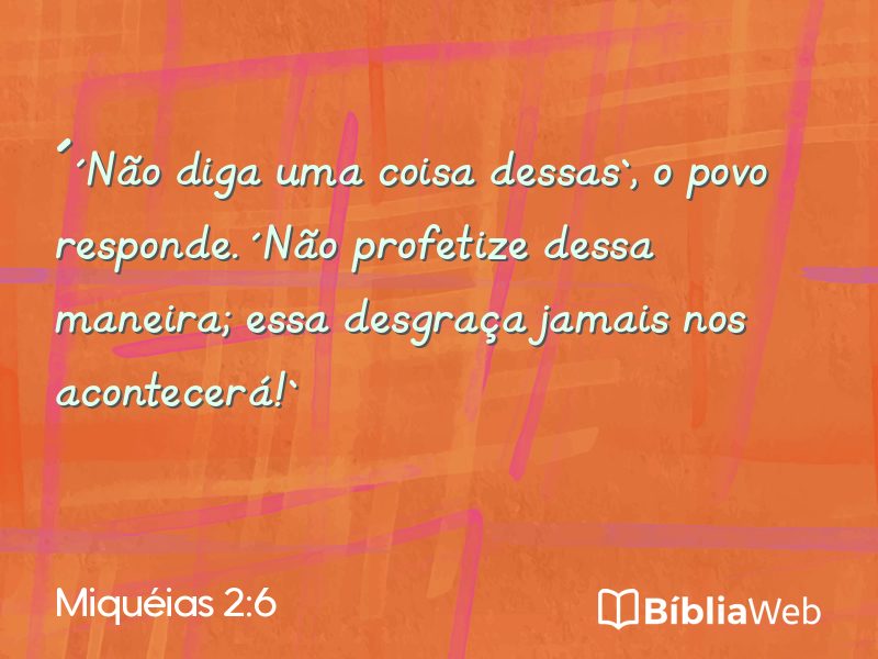 Miquéias 2:6 em imagem para compartilhar
