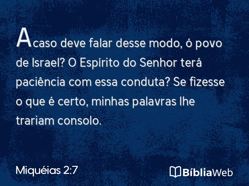 Miquéias 2:7 em imagem para compartilhar
