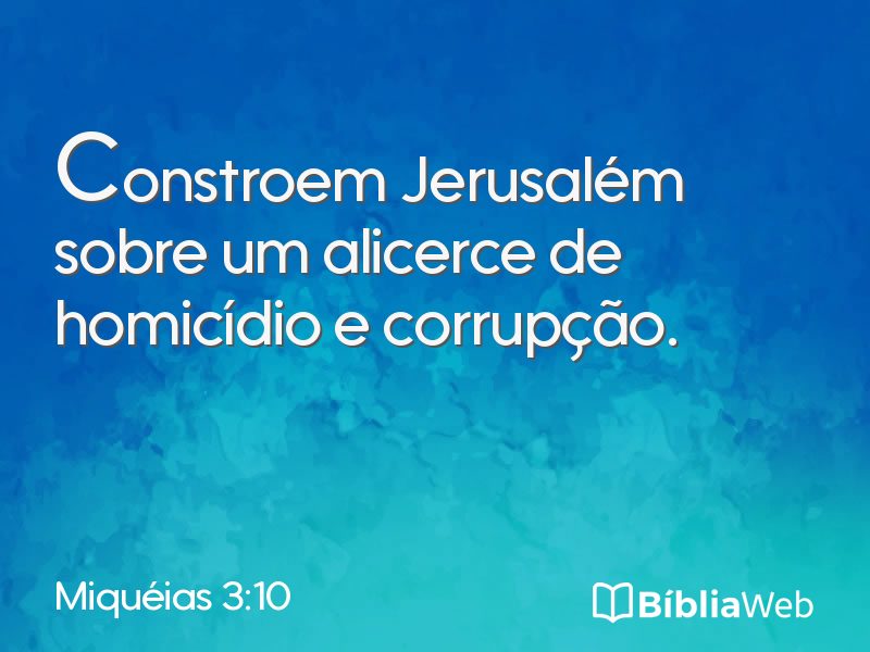 Miquéias 3:10 em imagem para compartilhar