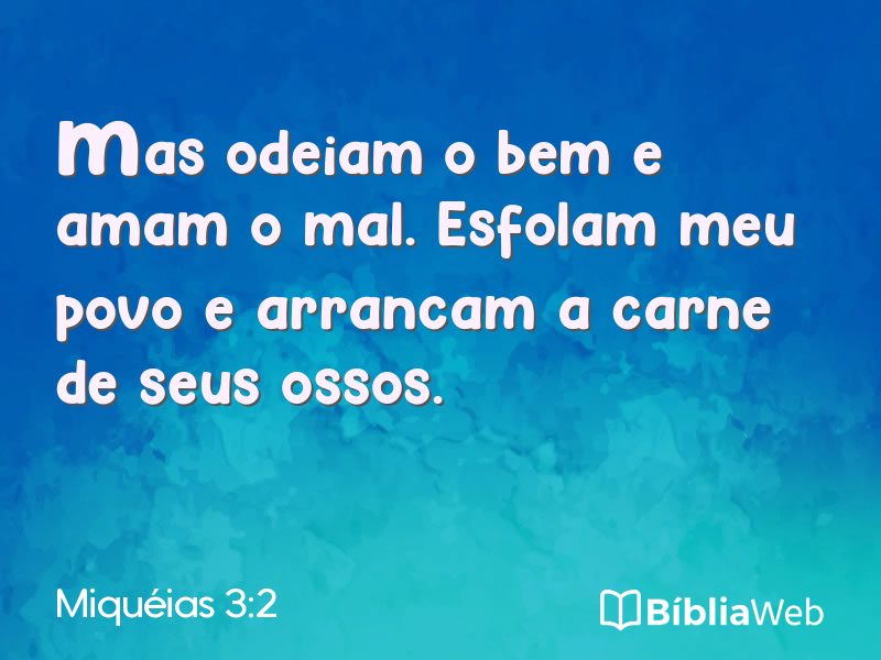 Miquéias 3:2 em imagem para compartilhar