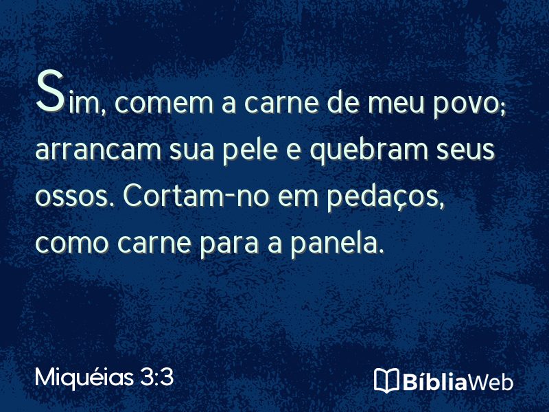 Miquéias 3:3 em imagem para compartilhar