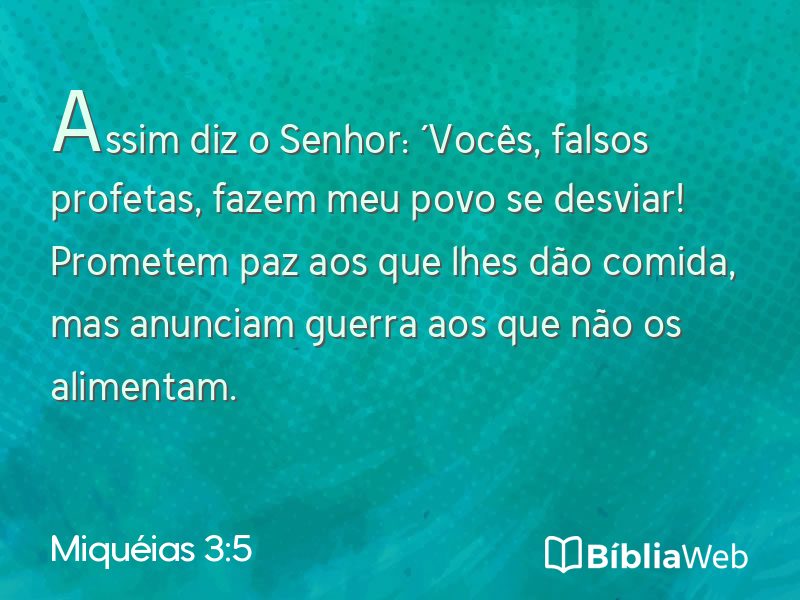 Miquéias 3:5 em imagem para compartilhar
