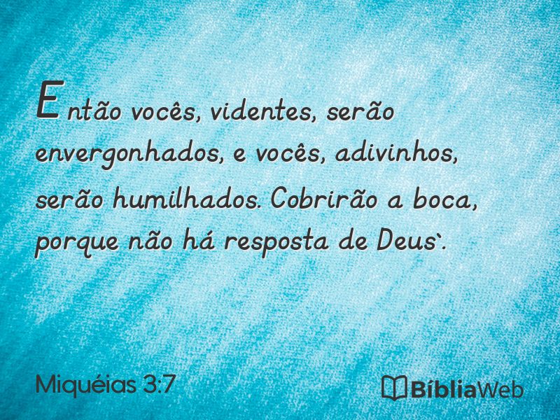 Miquéias 3:7 em imagem para compartilhar