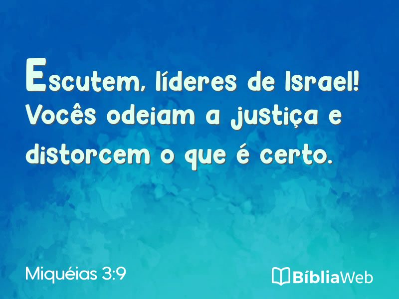 Miquéias 3:9 em imagem para compartilhar