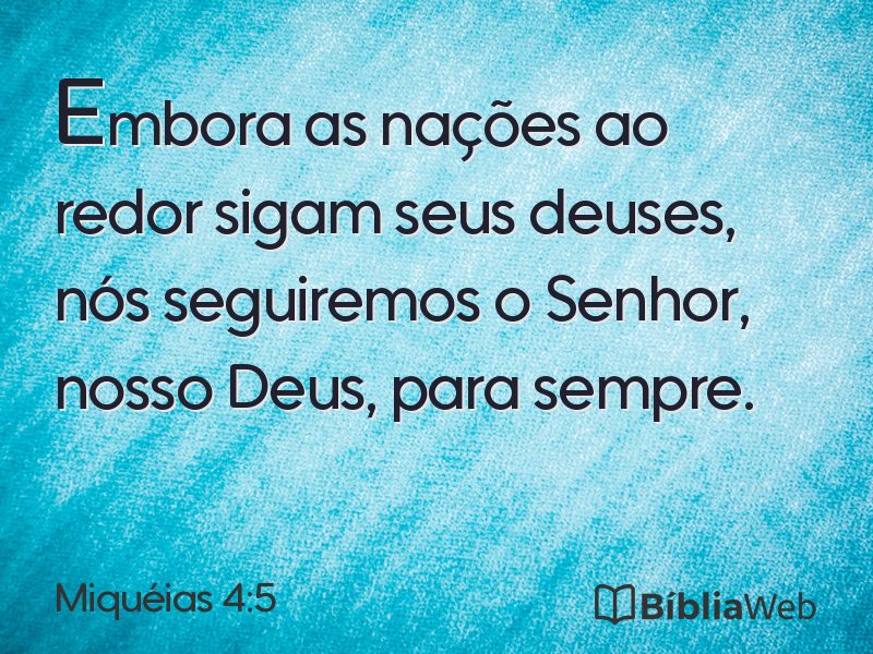 Miquéias 4:5 em imagem para compartilhar