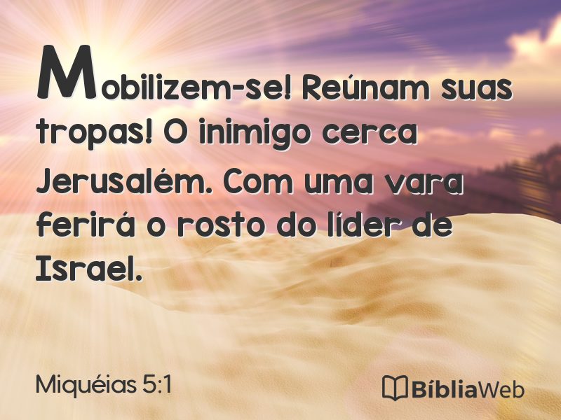 Miquéias 5:1 em imagem para compartilhar
