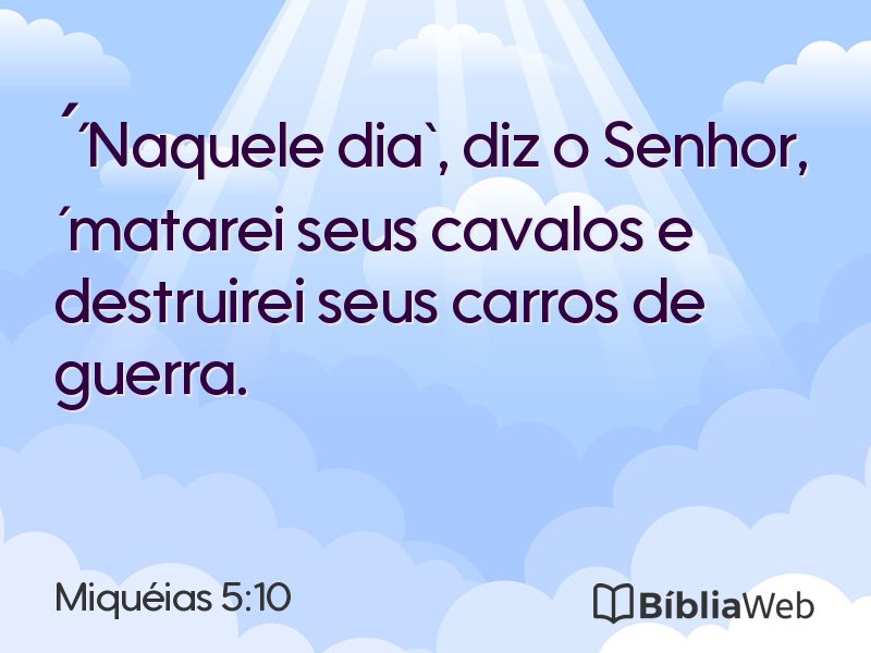 Miquéias 5:10 em imagem para compartilhar