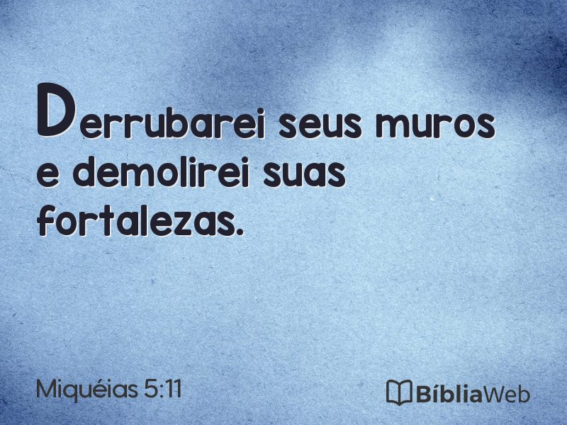 Miquéias 5:11 em imagem para compartilhar