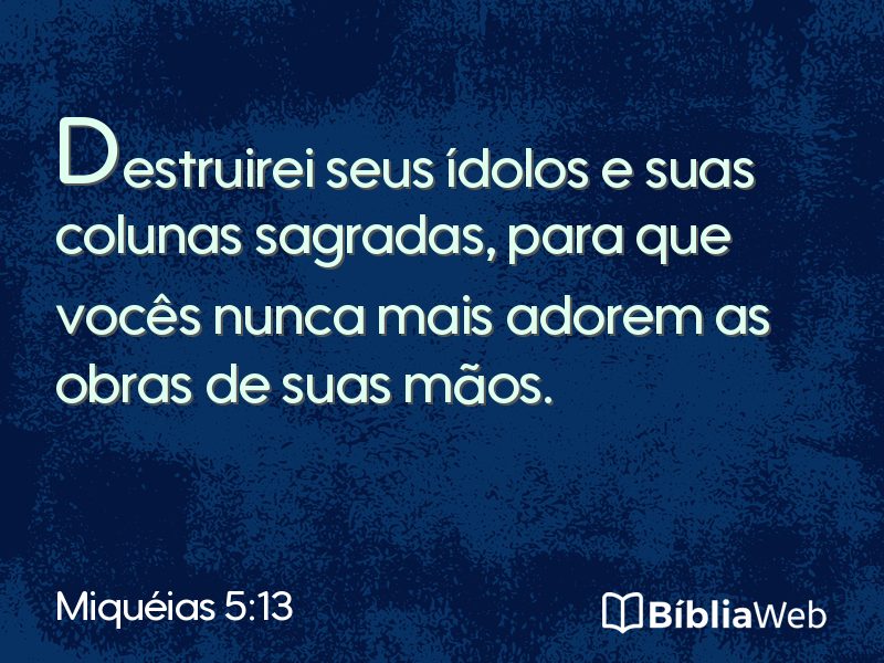 Miquéias 5:13 em imagem para compartilhar