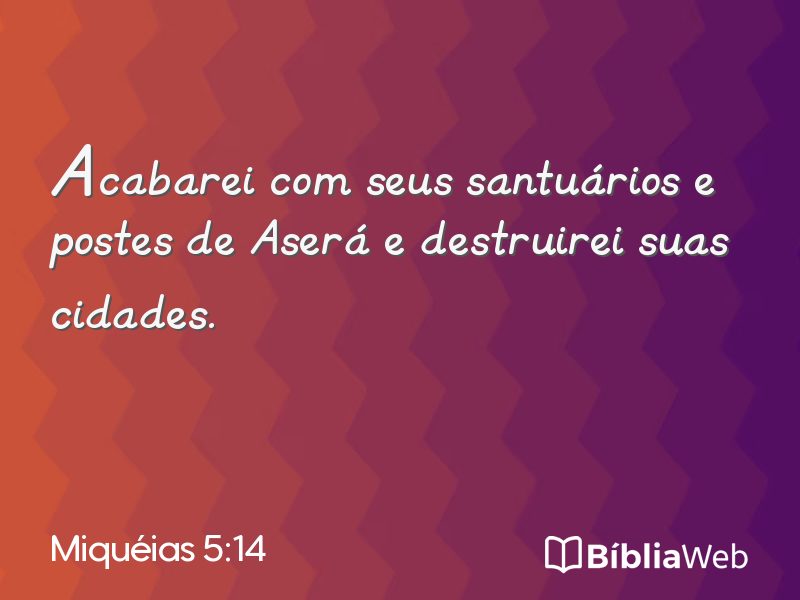 Miquéias 5:14 em imagem para compartilhar