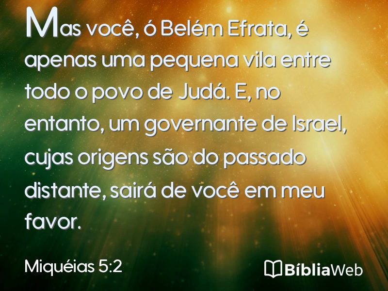 Miquéias 5:2 em imagem para compartilhar