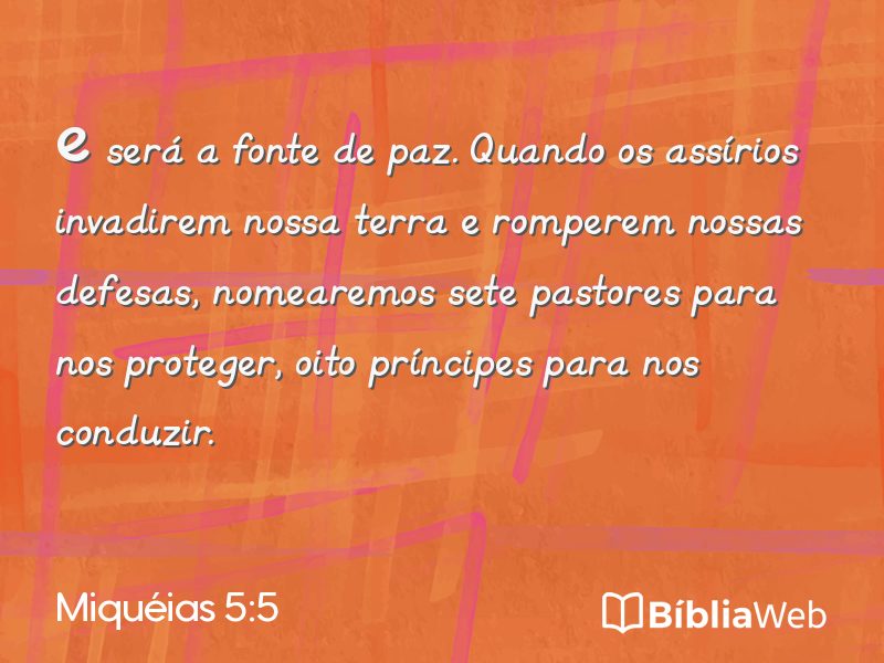 Miquéias 5:5 em imagem para compartilhar