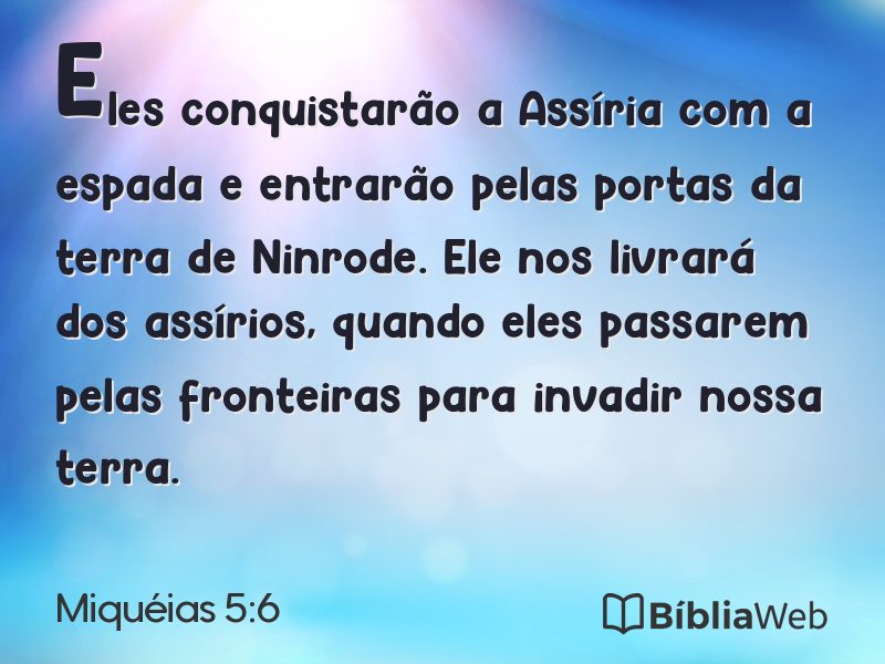 Miquéias 5:6 em imagem para compartilhar