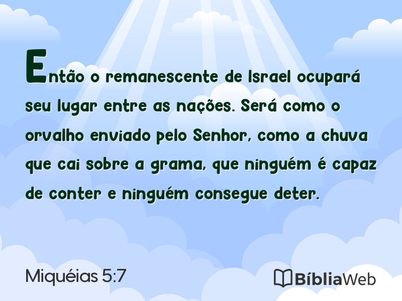 Miquéias 5:7 em imagem para compartilhar